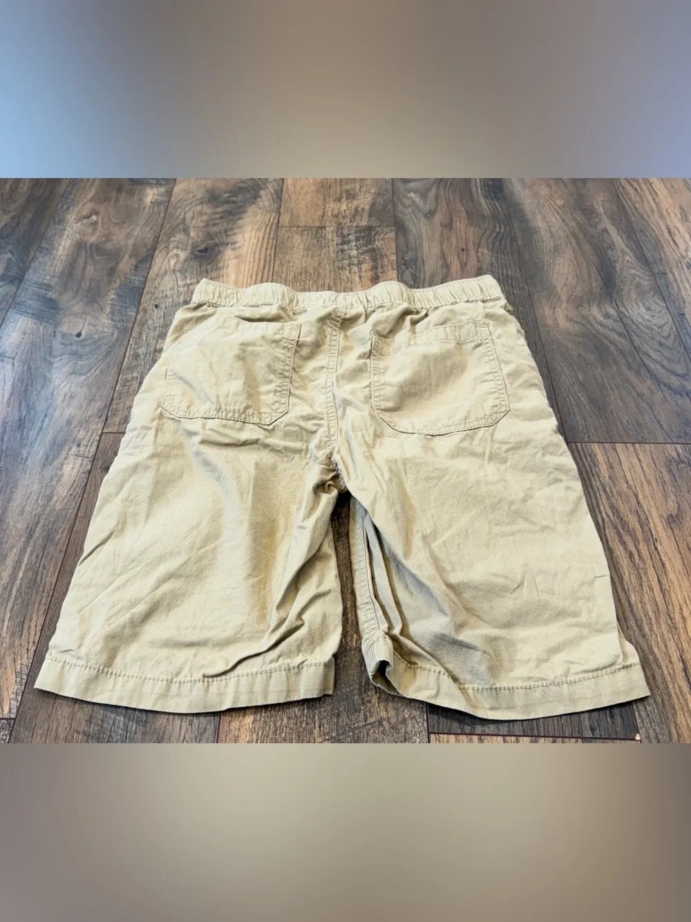 Children's Place Chino Shorts Boys Size 16 Khaki Tan Drawstring Elastic Waist